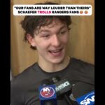 "Our Fans Are WAY Louder" Matthew Schaefer TROLLS Rangers Fans😭😭 #schaefer #hockey #islanders