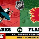 🔴LIVE : San Jose Sharks Vs Calgary Flames | NHL 2026 | NHL Live SCOREBOARD