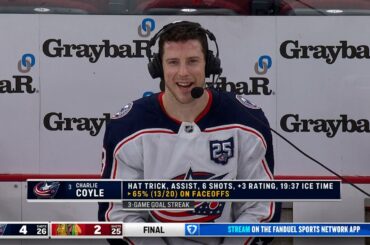 GREATEST WEEK EVER! Charlie Coyle Caps Off his Big Week with a HAT TRICK in Chicago! 🎩🎩🎩