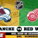 🔴LIVE : Colorado Avalanche Vs Detroit Red Wings | NHL 2026 | NHL Live SCOREBOARD