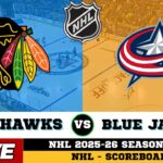 Columbus Blue Jackets Vs Chicago Blackhawks | NHL 2026 | NHL Live SCOREBOARD | 01/31/2026
