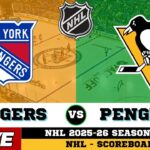 🔴LIVE : New York Rangers Vs Pittsburgh Penguins | NHL 2026 | NHL Live SCOREBOARD