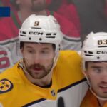 Filip Forsberg scores a goal against the New Jersey Devils