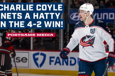 Charlie Coyle Nets His 2nd Career Hat Trick in Chicago! 😤 | Postgame Media