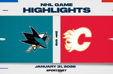 NHL Highlights | Flames vs. Sharks - January 31, 2026