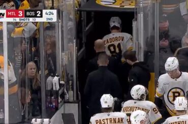 Nikita Zadorov Leaves the Game Following Collision Along the Boards with Bolduc