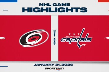 NHL Highlights | Hurricanes vs. Capitals - January 31, 2026