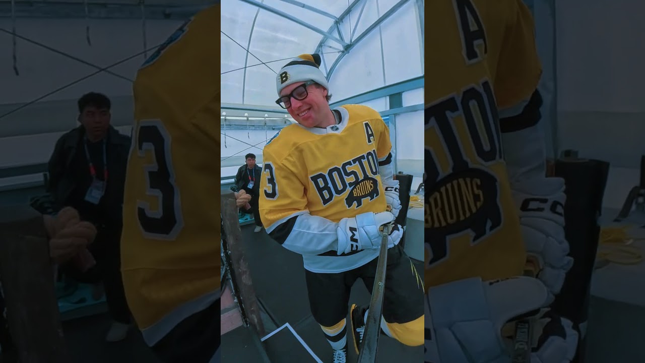 McAvoy Cam 😄 | Bruins Take the Stadium Series Ice