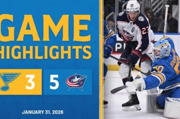 Game Highlights: Blue Jackets 5, Blues 3