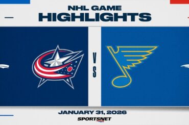 NHL Highlights | Blue Jackets vs. Blues - January 31, 2026