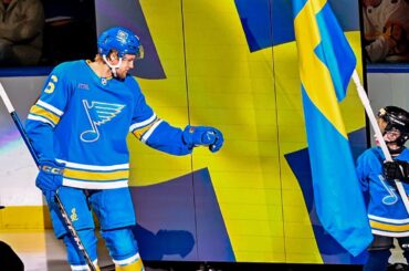 Blues salute Olympians with pregame send-off