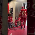 Patrick Kane and Alex DeBrincat with Kids Before Game! #nhl #hockey #fyp