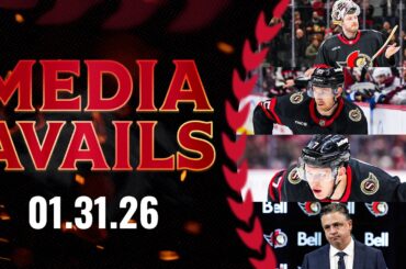 Linus Ullmark, Jake Sanderson, Brady Tkachuk, Travis Green Postgame Media vs NJD