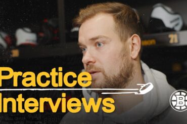 Viktor Arvidsson speaks with media on Friday after practice