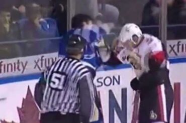 Hockeyfighters.cz  Robert Bortuzzo vs Francis Lessard.wmv