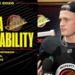 Elias Pettersson, Filip Chytil & Head Adam Foote Practice Media Availabilities (Jan 30, 2026)