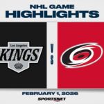 NHL Highlights | Kings vs. Hurricanes - February 1, 2026