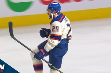 Leon Draisaitl Snipes Goal To Tie Mark Messier On Oilers' All-Time Scoring List