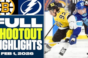 Boston Bruins at Tampa Bay Lightning | FULL Shootout Highlights - February 1, 2026