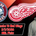 Detroit Red Wings vs Colorado Avalanche 2/2/2026 NHL Picks | Jason Sharpe NHL Predictions