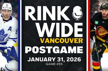 RINK WIDE POST-GAME: Vancouver Canucks vs Toronto Maple Leafs | Game #55 - Jan. 31, 2026