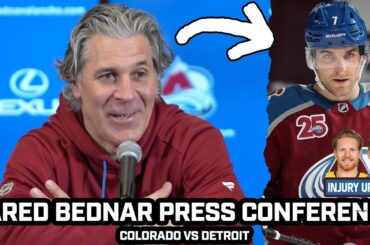 Jared Bednar on Toews RETURN, Landeskog & Necas Injuries, Olympics & More Before Game vs Detroit