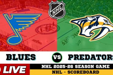 🔴LIVE : St. Louis Blues Vs Nashville Predators | NHL 2026 | NHL Live SCOREBOARD