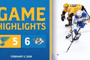 Game Highlights: Predators 6, Blues 5