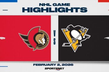 NHL Highlights | Senators vs. Penguins - February 2, 2026