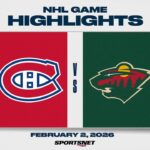 NHL Highlights | Canadiens vs. Wild - February 2, 2026