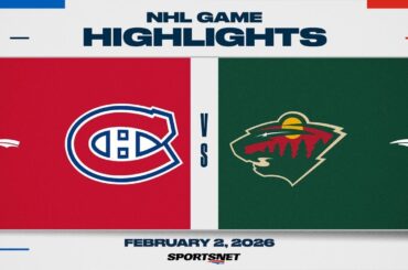 NHL Highlights | Canadiens vs. Wild - February 2, 2026