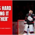 Linus Ullmark discusses his emotional return back to lineup.