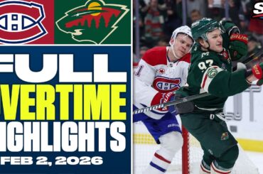 Montreal Canadiens at Minnesota Wild | FULL Overtime Highlights - February 2, 2026