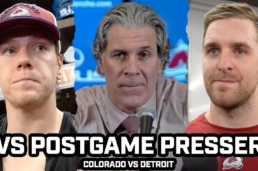 Jared Bednar & Avs Locker Room "FRUSTERATED" After Avs get SHUTOUT 2-0 vs Red Wings at Home