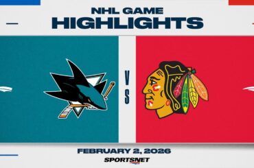 NHL Highlights | Sharks vs. Blackhawks - February 2, 2026