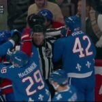 Chaos ensues after Josh Manson’s hit sends Kaiden Guhle to the ice 🥊