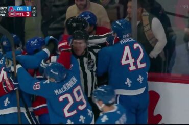 Chaos ensues after Josh Manson’s hit sends Kaiden Guhle to the ice 🥊