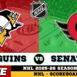 Ottawa Senators Vs Pittsburgh Penguins | NHL 2026 | NHL Live SCOREBOARD | Feb 3 2026