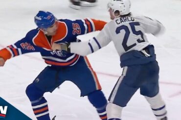Oilers' Darnell Nurse Squares Off With Maple Leafs' Brandon Carlo After Hard Hit On Connor McDavid