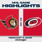NHL Highlights | Senators vs. Hurricanes - February 3, 2026