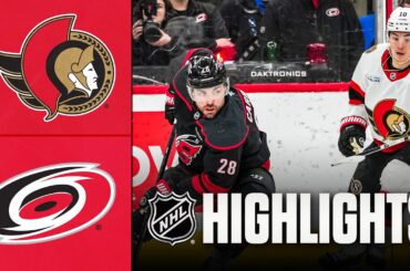 Senators vs. Hurricanes | NHL Highlights | February 03, 2026