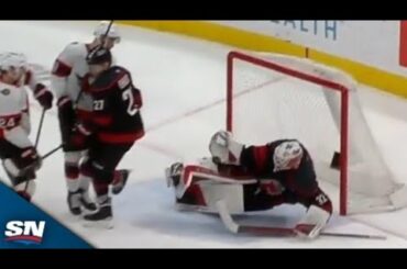 Brandon Bussi Maintains Hurricanes Lead In Final Minute With Incredible Pad Save