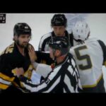 NHL Hockey fight - Mark Kastelic(Bruins)vs. Jeremy Lauzon(Golden Knights)
