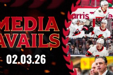 Nick Cousins, Dylan Cozens, Jake Sanderson, Travis Green Postgame Media vs CAR