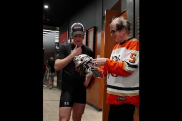 Lukas Dostal and Noodles from The Offspring React to Their Collab Designed Goalie Mask