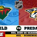 🔴LIVE : Minnesota Wild Vs Nashville Predators | NHL 2026 | NHL Live SCOREBOARD