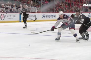 Mathieu Olivier scores a goal against the New Jersey Devils