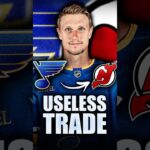 DEVILS MAKE A DESPERATE TRADE: NICK BJUGSTAD TO NEW JERSEY, THOMAS BORDELEAU TO ST LOUIS BLUES