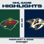NHL Highlights | Wild vs. Predators - February 4, 2026