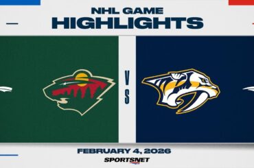 NHL Highlights | Wild vs. Predators - February 4, 2026